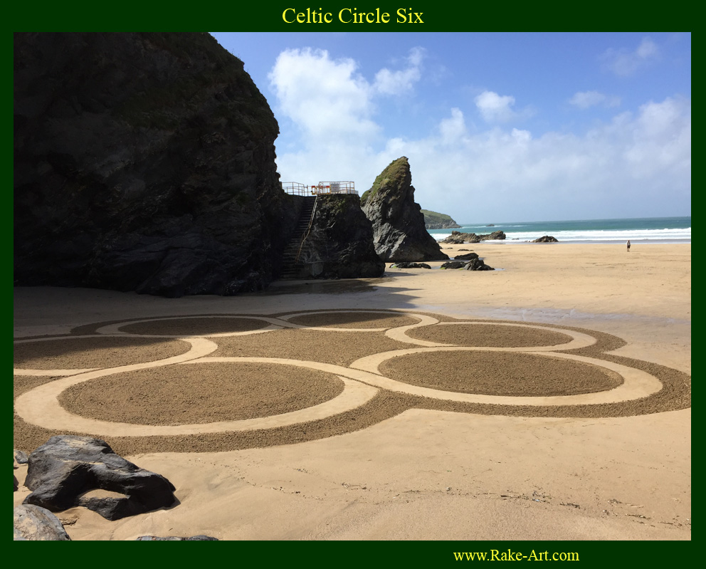 Newquay Beach Rake Art