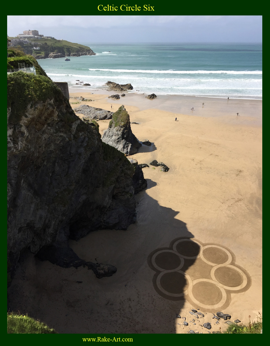 Newquay Beach Rake Art