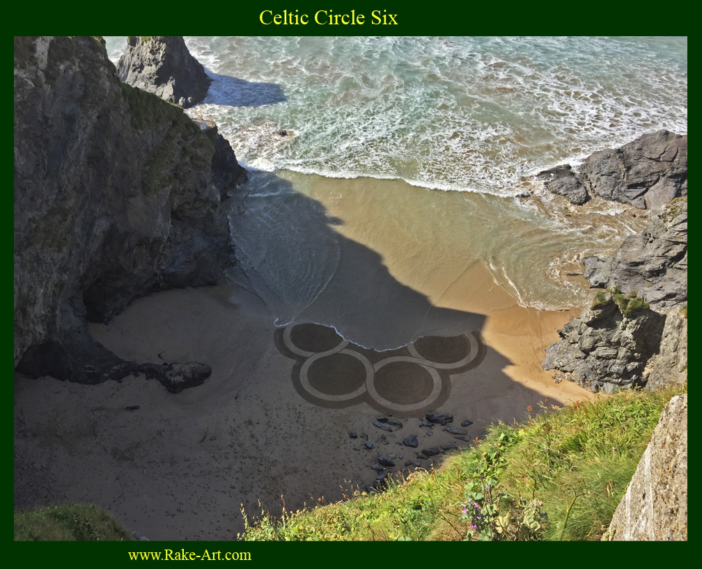 Newquay Beach Rake Art