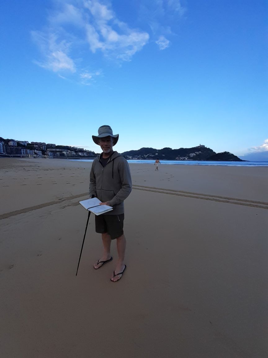 Rake Artist on the Beach