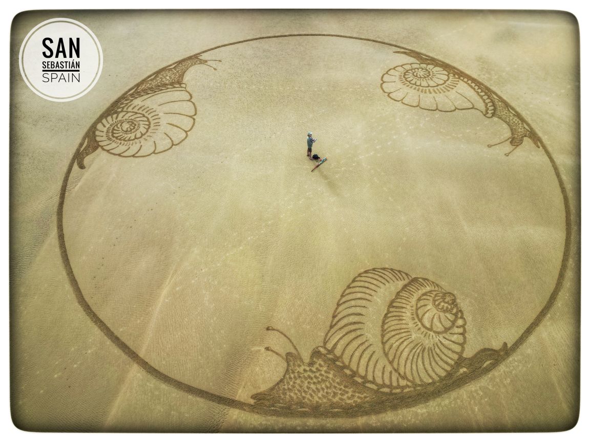 Rake Artist on the Beach